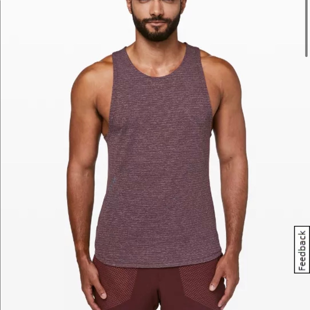 Lululemon Barry Mens Size L Stronger As One Tank Mesh No Stink